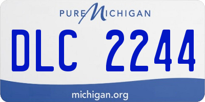 MI license plate DLC2244