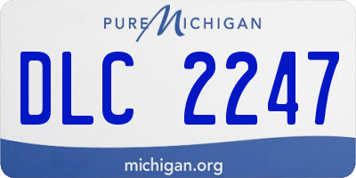 MI license plate DLC2247