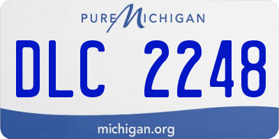 MI license plate DLC2248