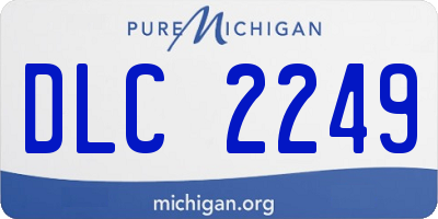 MI license plate DLC2249