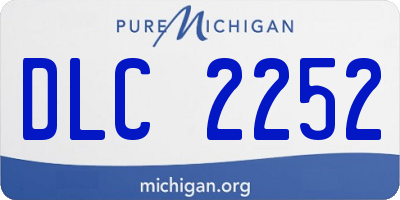 MI license plate DLC2252