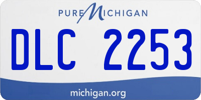 MI license plate DLC2253