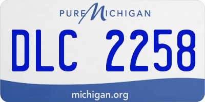 MI license plate DLC2258