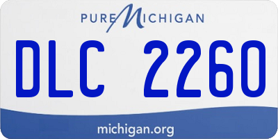 MI license plate DLC2260