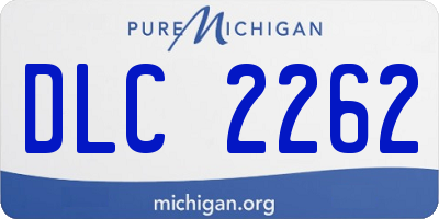 MI license plate DLC2262
