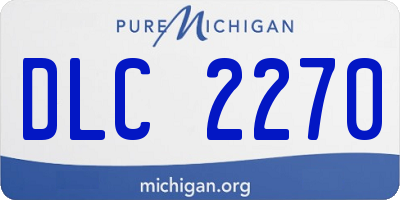 MI license plate DLC2270