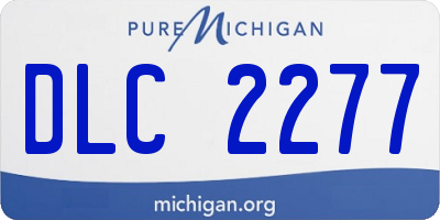 MI license plate DLC2277