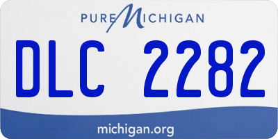 MI license plate DLC2282