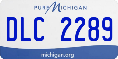 MI license plate DLC2289