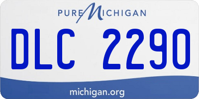 MI license plate DLC2290