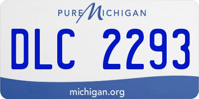 MI license plate DLC2293