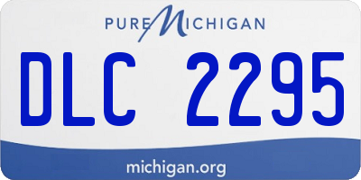 MI license plate DLC2295