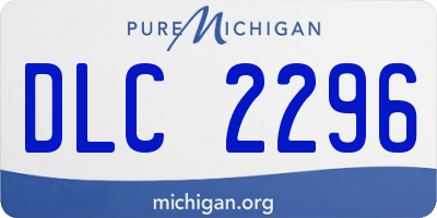 MI license plate DLC2296