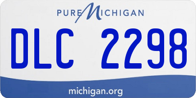 MI license plate DLC2298