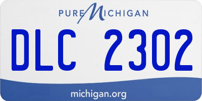 MI license plate DLC2302