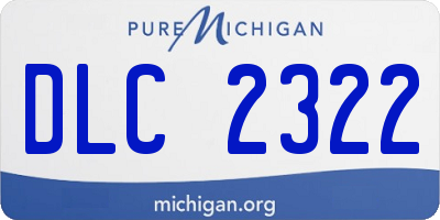 MI license plate DLC2322