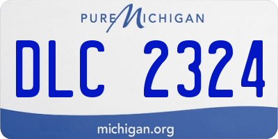 MI license plate DLC2324