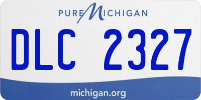MI license plate DLC2327