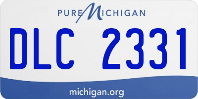 MI license plate DLC2331