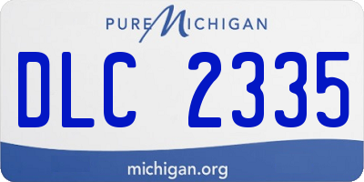 MI license plate DLC2335