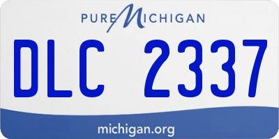 MI license plate DLC2337