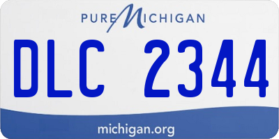 MI license plate DLC2344