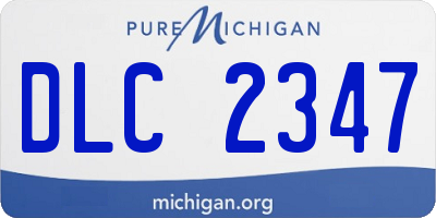 MI license plate DLC2347