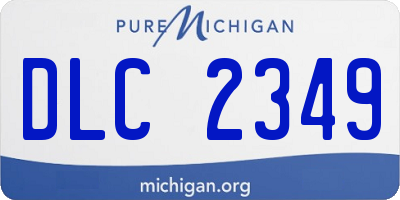 MI license plate DLC2349