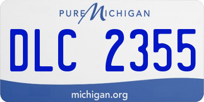 MI license plate DLC2355