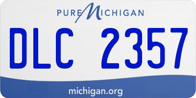 MI license plate DLC2357