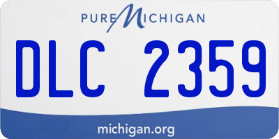 MI license plate DLC2359