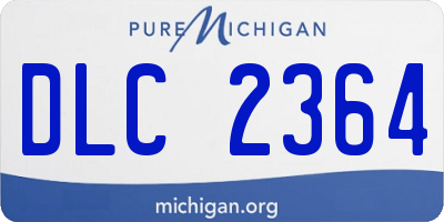 MI license plate DLC2364