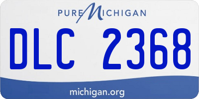 MI license plate DLC2368