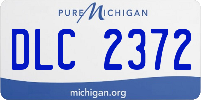 MI license plate DLC2372