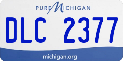 MI license plate DLC2377
