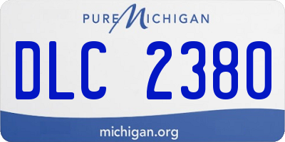 MI license plate DLC2380