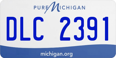MI license plate DLC2391