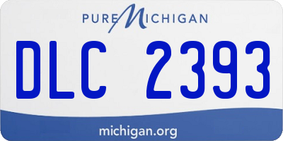 MI license plate DLC2393