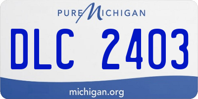 MI license plate DLC2403