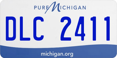 MI license plate DLC2411