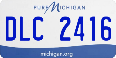 MI license plate DLC2416
