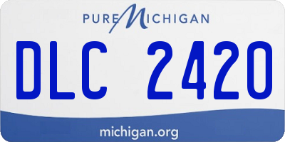 MI license plate DLC2420