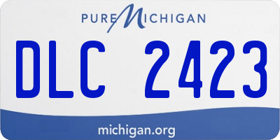 MI license plate DLC2423
