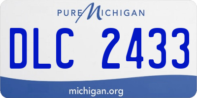 MI license plate DLC2433