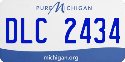 MI license plate DLC2434