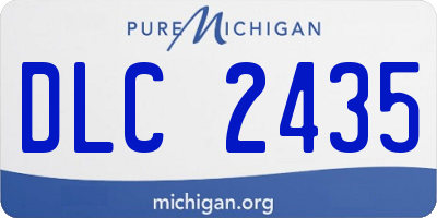 MI license plate DLC2435