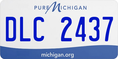 MI license plate DLC2437