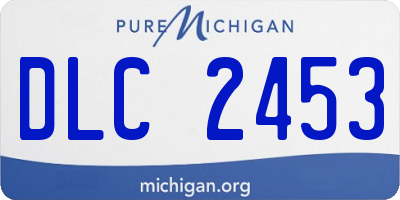 MI license plate DLC2453
