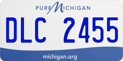 MI license plate DLC2455