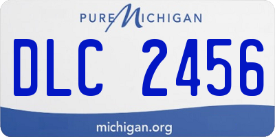 MI license plate DLC2456